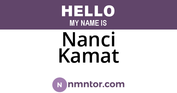 Nanci Kamat