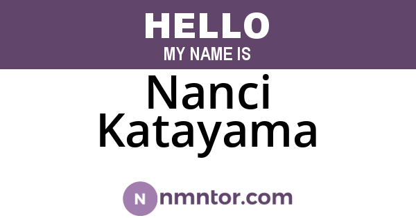 Nanci Katayama