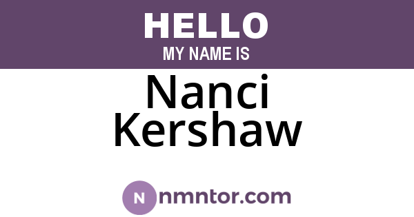 Nanci Kershaw