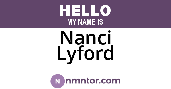 Nanci Lyford