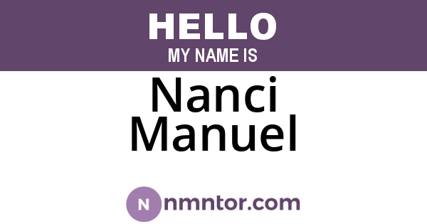 Nanci Manuel