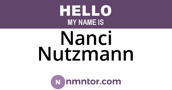 Nanci Nutzmann