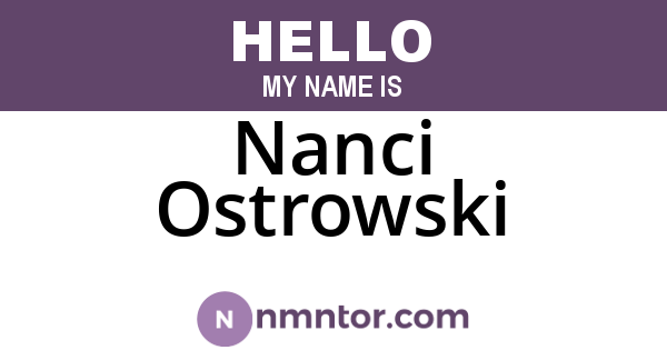 Nanci Ostrowski