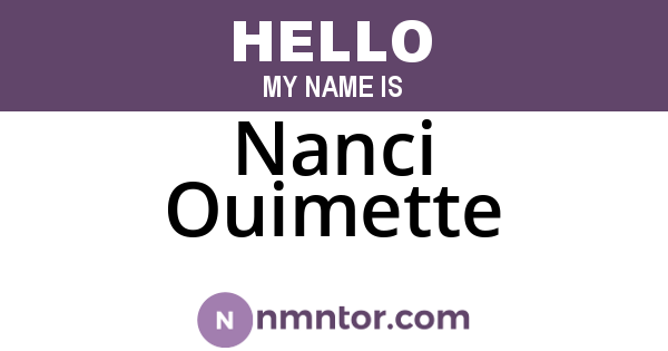 Nanci Ouimette