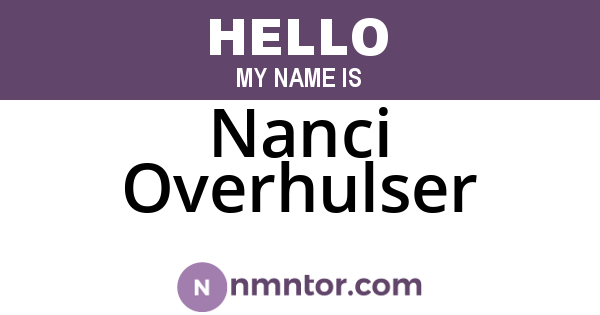Nanci Overhulser
