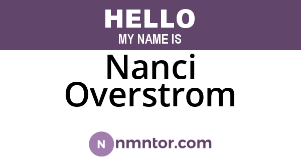 Nanci Overstrom