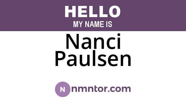 Nanci Paulsen