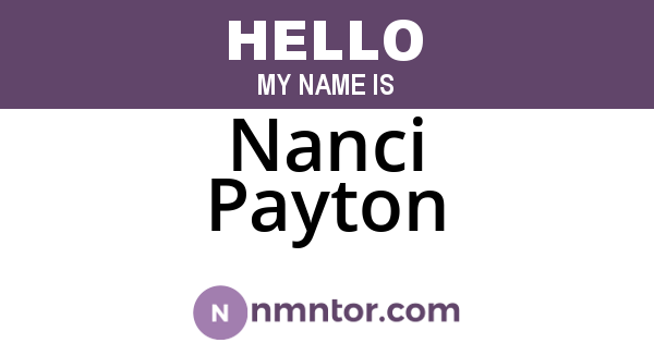 Nanci Payton