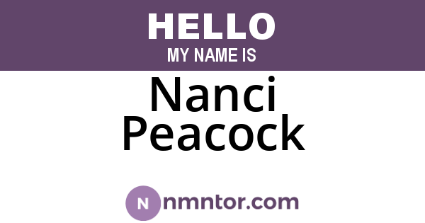 Nanci Peacock