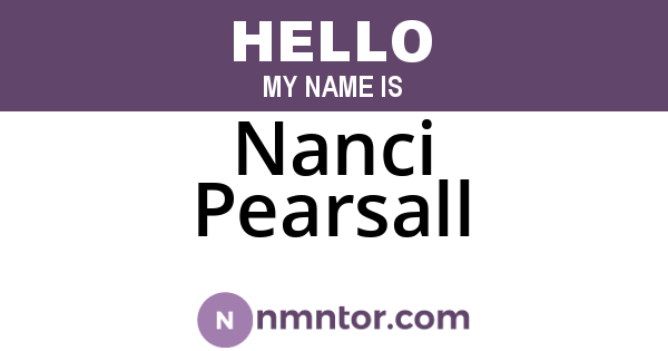 Nanci Pearsall