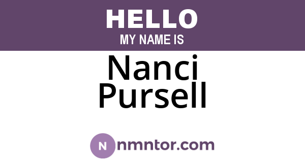 Nanci Pursell