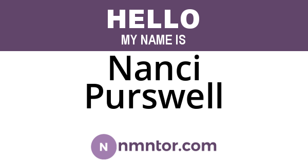 Nanci Purswell