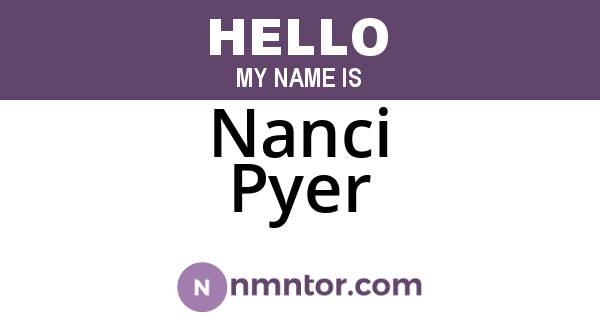 Nanci Pyer