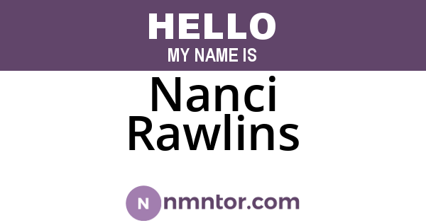 Nanci Rawlins