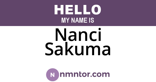 Nanci Sakuma
