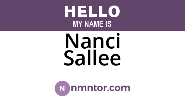 Nanci Sallee