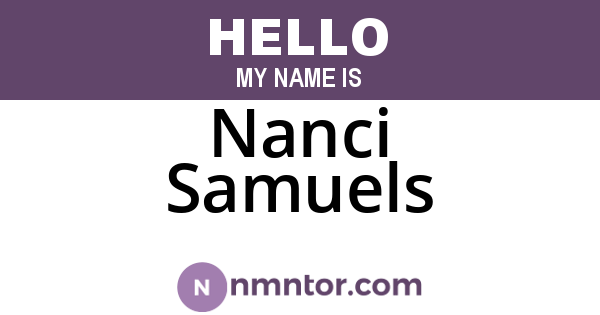 Nanci Samuels