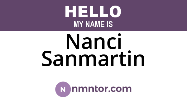 Nanci Sanmartin