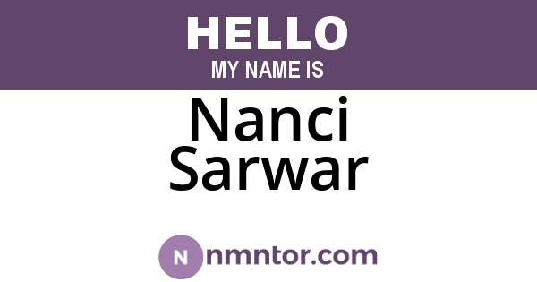 Nanci Sarwar