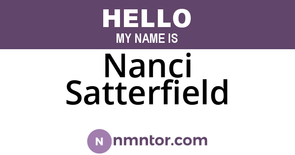 Nanci Satterfield