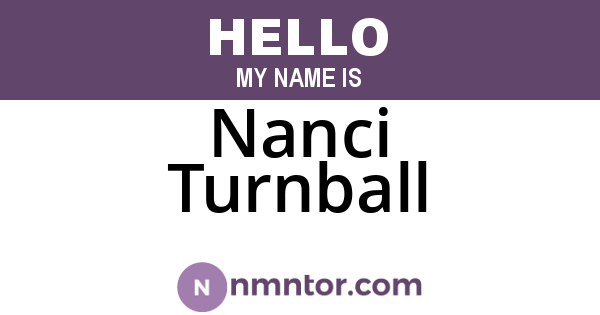 Nanci Turnball