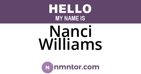 Nanci Williams