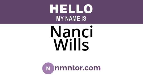 Nanci Wills