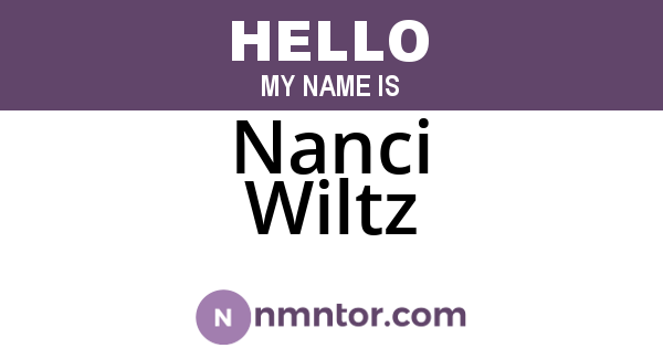 Nanci Wiltz