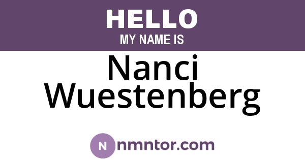 Nanci Wuestenberg