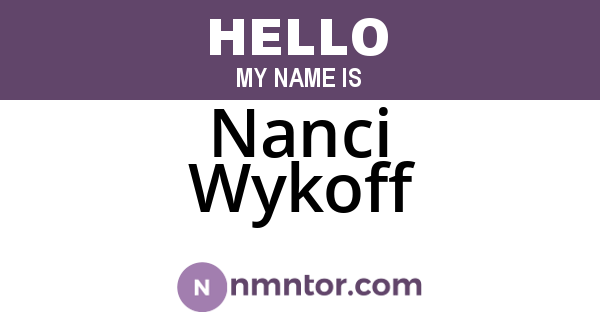 Nanci Wykoff