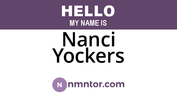Nanci Yockers