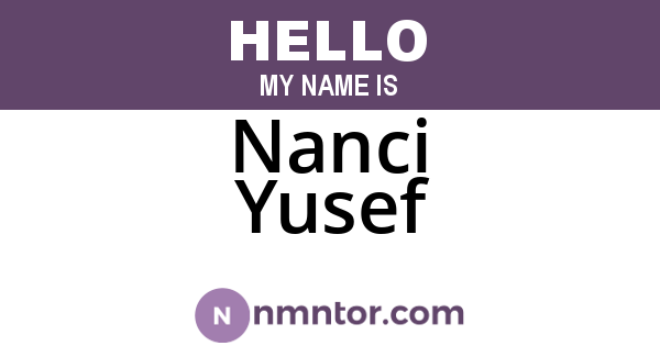 Nanci Yusef