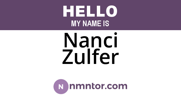Nanci Zulfer
