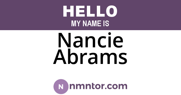 Nancie Abrams
