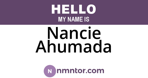 Nancie Ahumada