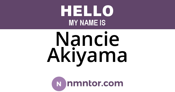 Nancie Akiyama
