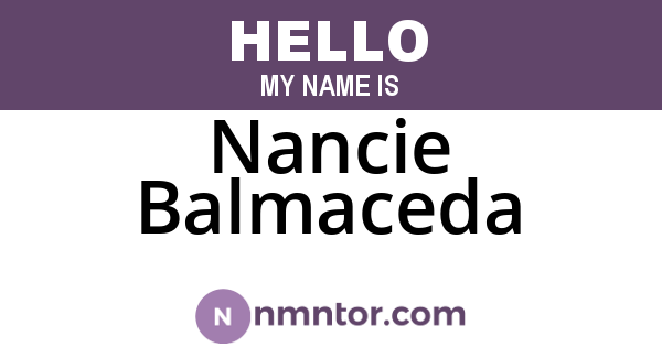 Nancie Balmaceda
