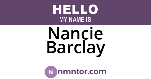 Nancie Barclay