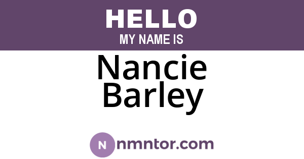 Nancie Barley