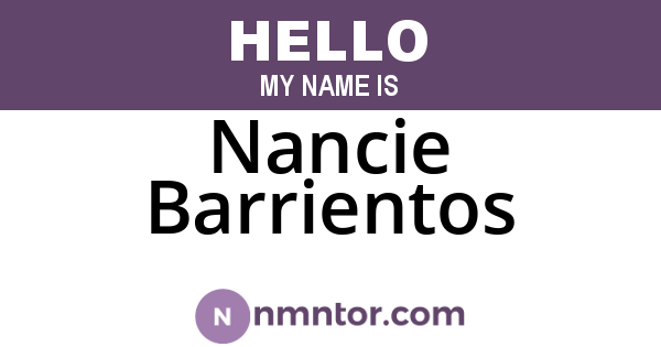 Nancie Barrientos