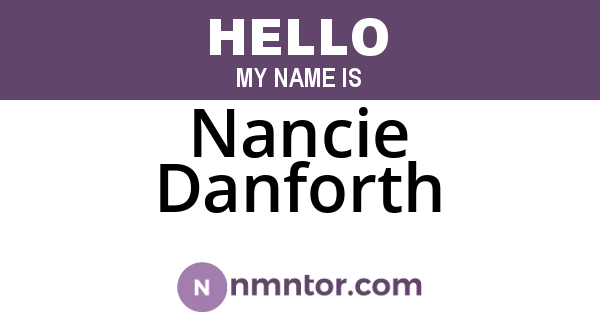 Nancie Danforth