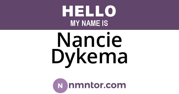 Nancie Dykema