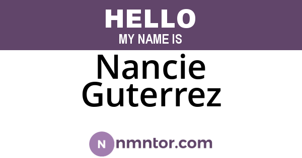 Nancie Guterrez
