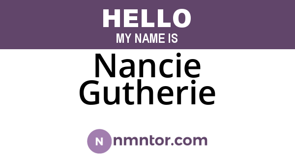Nancie Gutherie