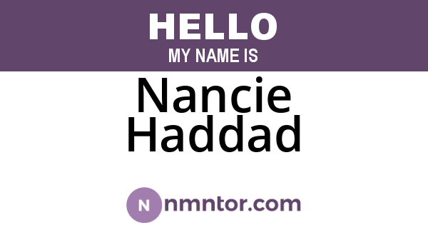Nancie Haddad