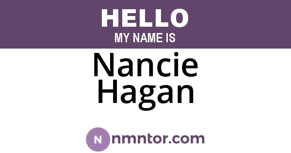 Nancie Hagan