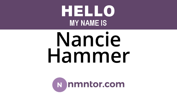 Nancie Hammer