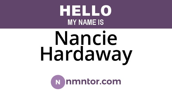 Nancie Hardaway