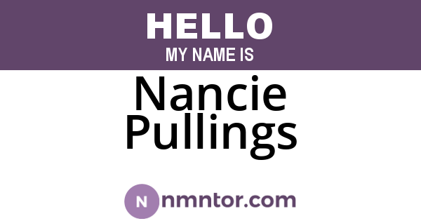 Nancie Pullings