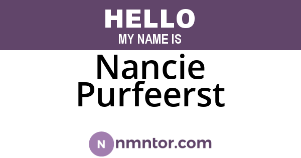 Nancie Purfeerst